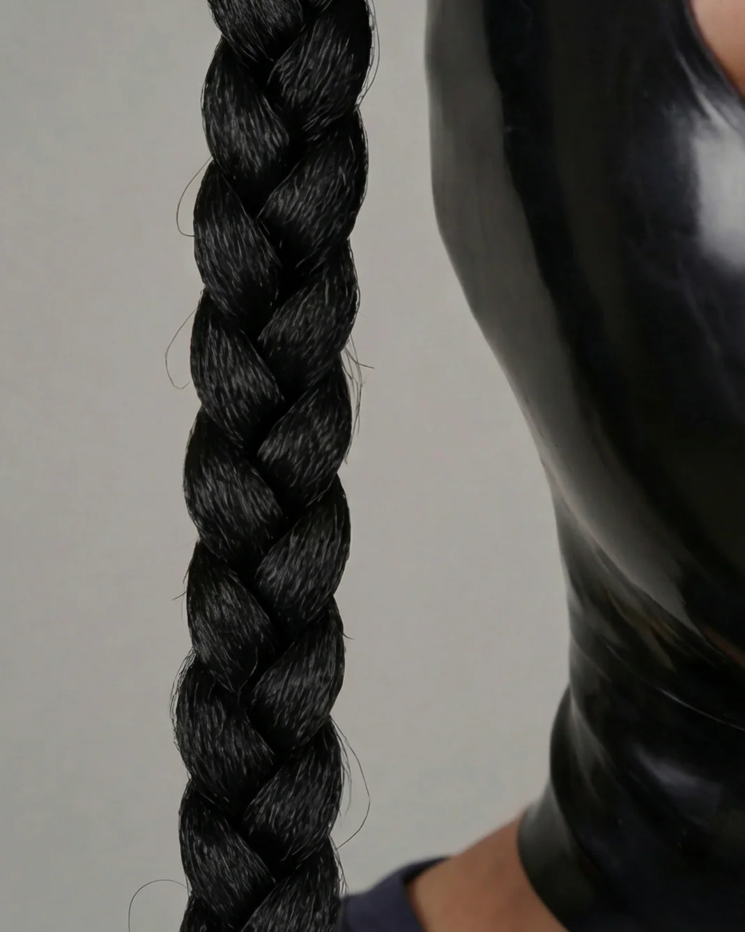 Pony Tail Latex Hood Mask - Image 4