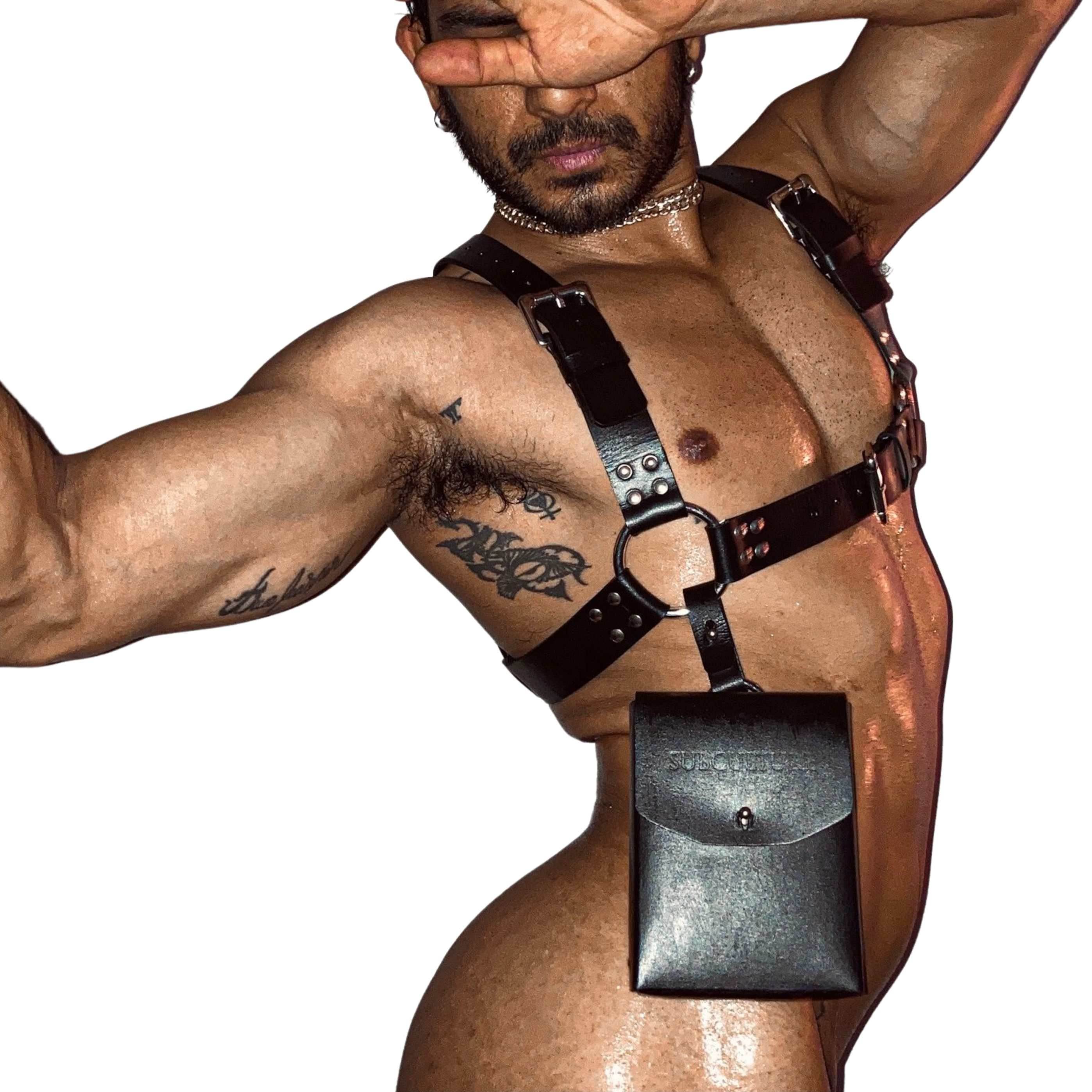 Utilitarian Leather Chest Harness - Image 2