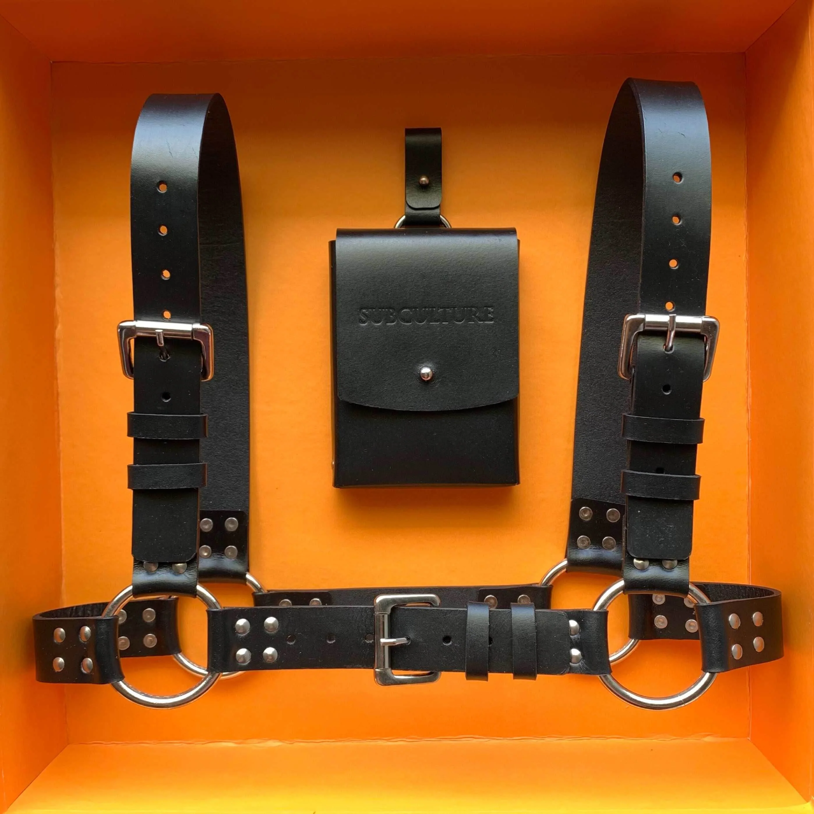 Utilitarian Leather Chest Harness - Image 4
